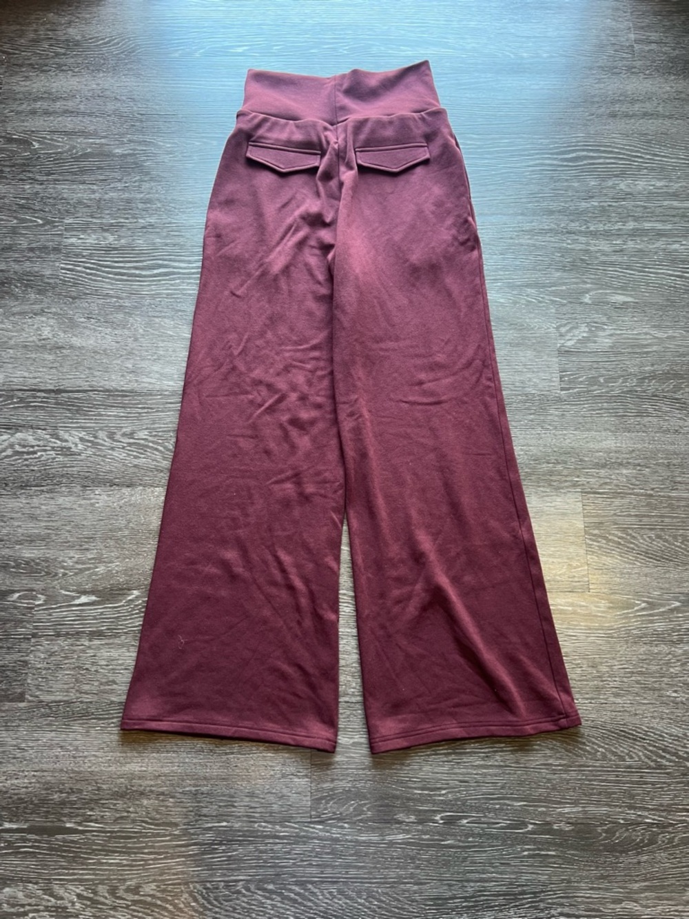 NWT OGL Tummy Warmer Pin-Tuck Wide Leg Pants in Ruby Berry - Picture 6 of 15
